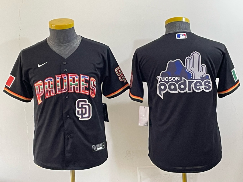 Youth San Diego Padres blank black Nike 2025 MLB Jersey 0086